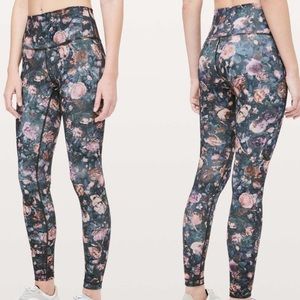 Lululemon floral leggings size 4. Excellent condition.
